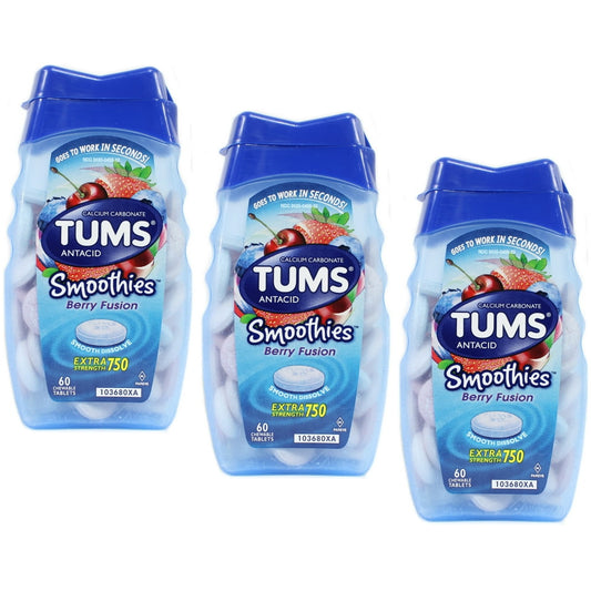 TUMS SMOOTHIE TABLET BERRY 60CT