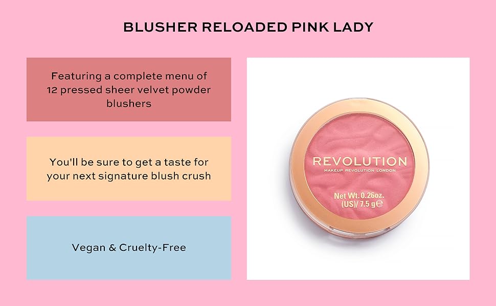 REVOLUTION Blusher Reloaded - Future Flush Pink, 0.26 oz