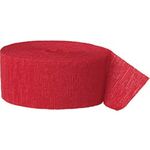 CREPE STREAMERS RED 81 FT