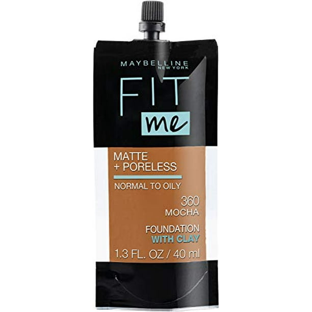 MAYBELLINE New York Fit Me Matte + Poreless Foundation Makeup, 360 Mocha, 1 oz