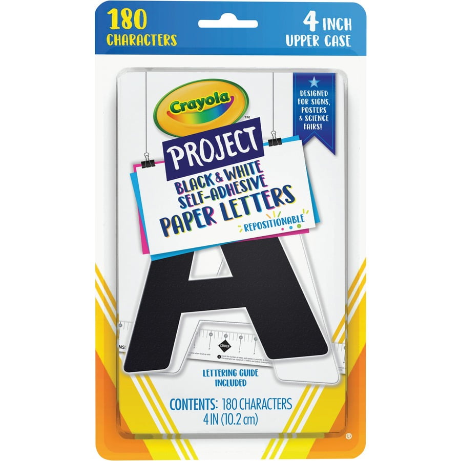 Pacon Self-Adhesive 2.5" Paper Letters - Black and White, 310 count