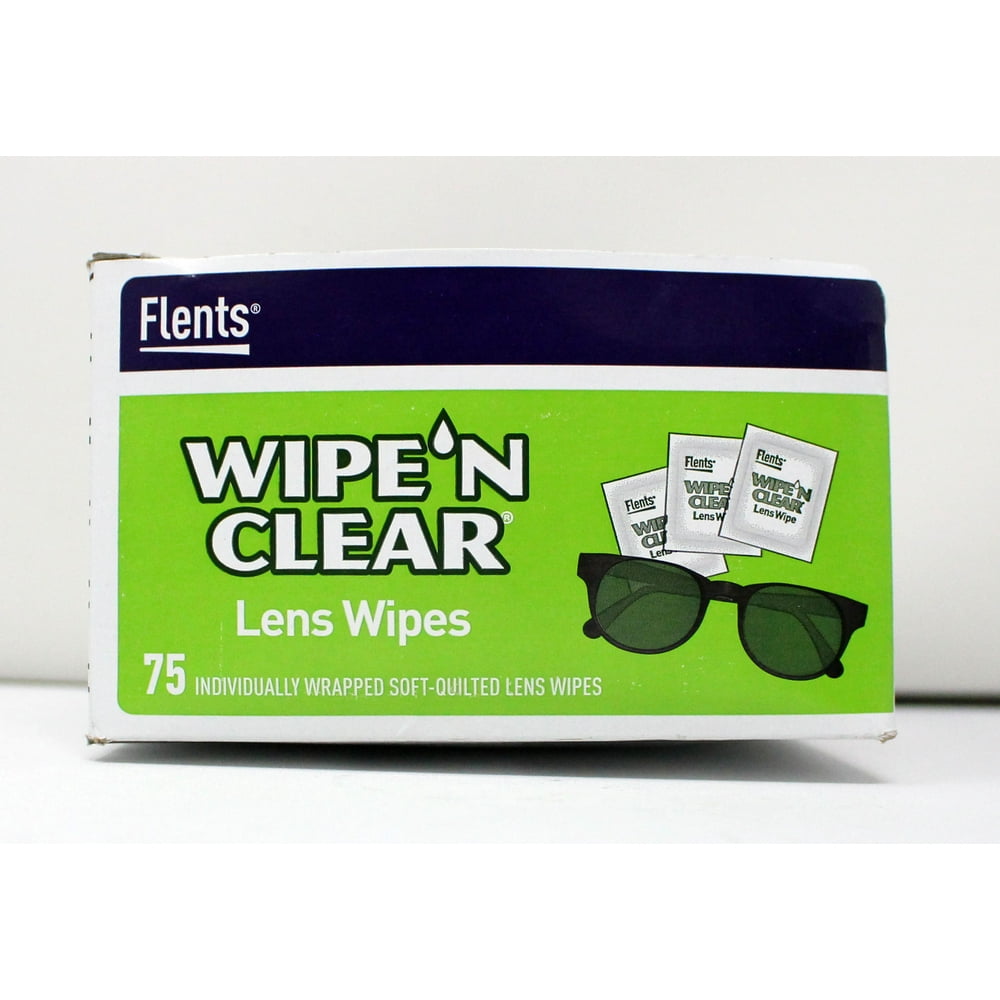 Flents Wipe 'N Clear Biodegradable Premoinstened Lens Wipes, 20 Count
