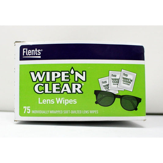 Flents Wipe 'N Clear Biodegradable Premoinstened Lens Wipes, 20 Count