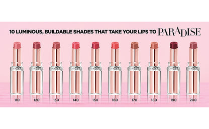 L'ORÉAL PARIS Glow Paradise Balm-in-Lipstick with Pomegranate Extract, 160 Cherry Wonderland, 0.1 oz