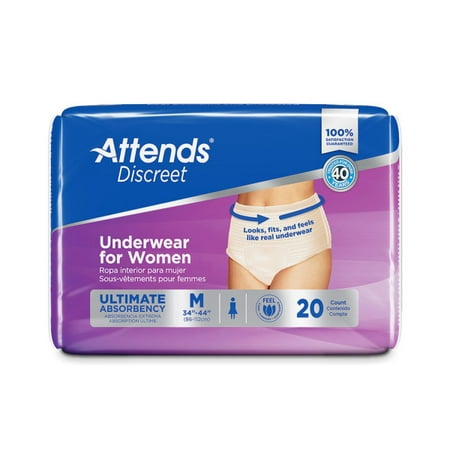 ATTENDS DISCREET UNDERWEAR MEDIUM 4X16CT