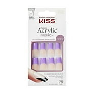 KISS Revolutionary Acrylic Nails Medium Length, 28-count