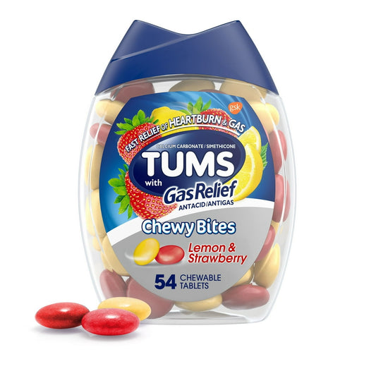 TUMS CHEWY BITES PLUS GAS BERRY 28CT