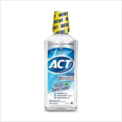 ACT ANTICAVITY ICED SWEET MINT 18OZ
