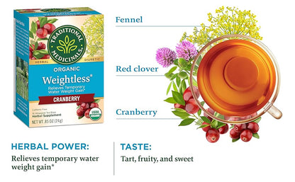 TRADITIONAL MEDICINALS TEA,OG2,WEIGHTLESS,CRNBRY