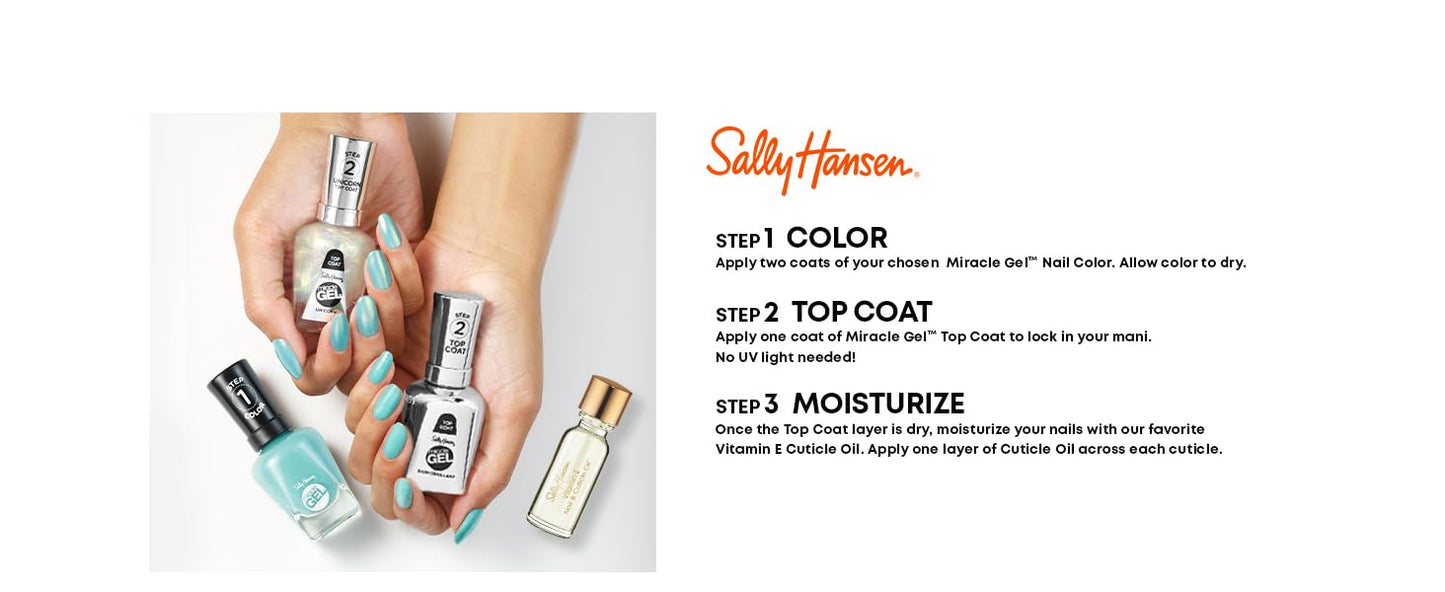 Sally Hansen Miracle Gel Nail Polish - Modern Pearl Collection - 907 Rare Red Pearl - 0.5 Fl Oz