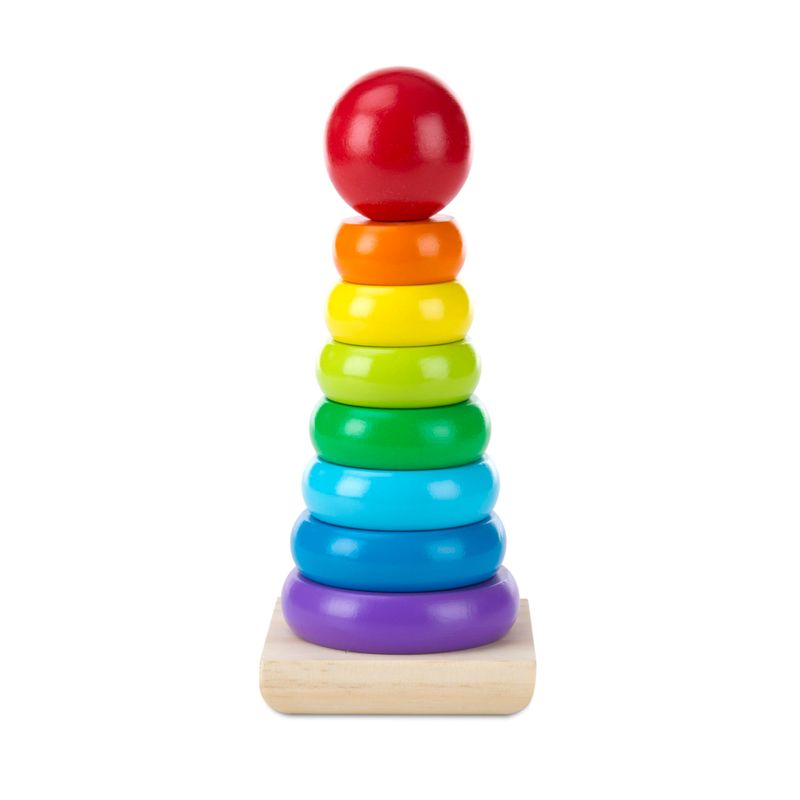 Melissa & Doug Rainbow Stacker Wooden Ring Educational Toy