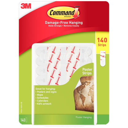 Command Poster Hanging Strips, 48 count
