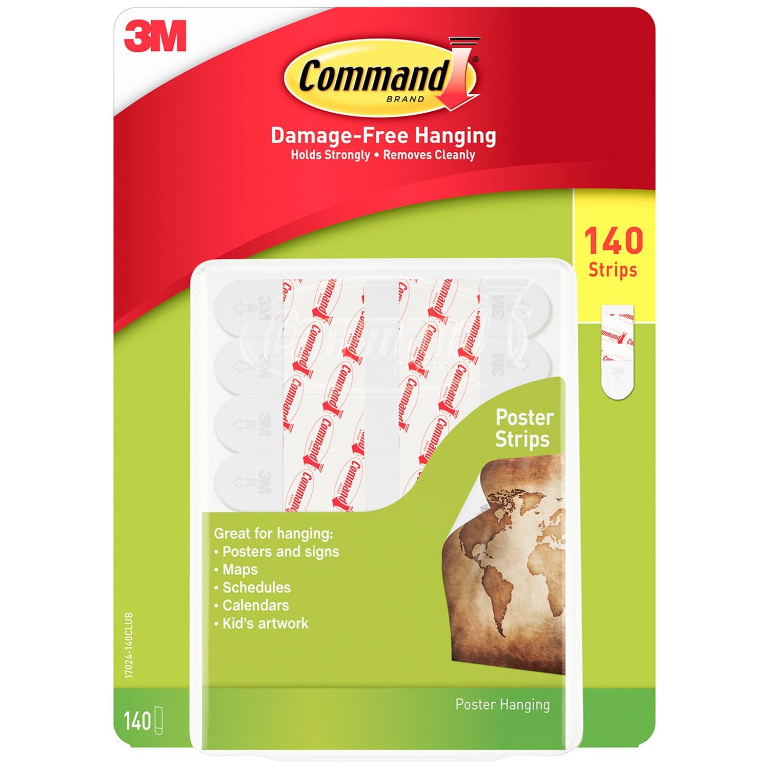 Command Poster Hanging Strips, 12 count