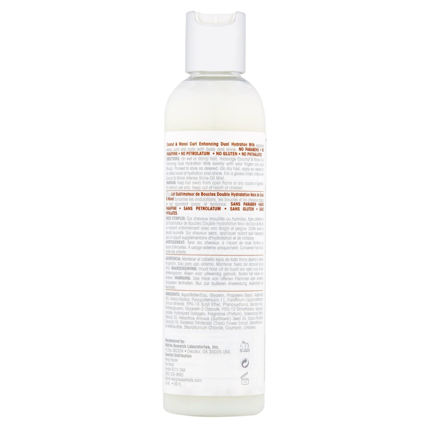 D/E COCO/MONOI HYDR MILK   8 OZ