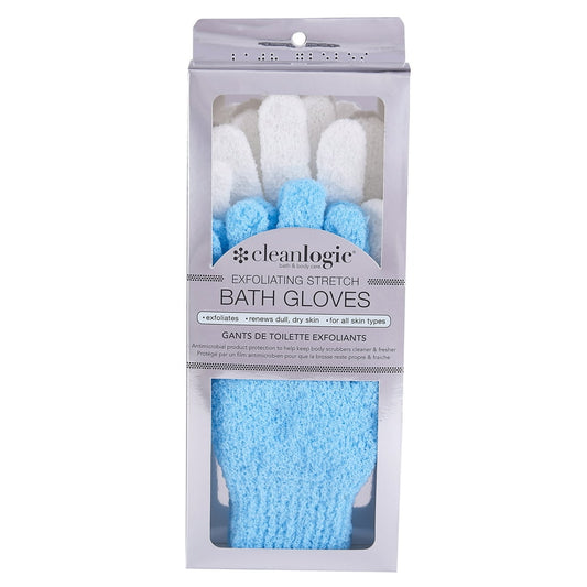CLEANLOGIC BATH GLOVES,EXFOLIATING