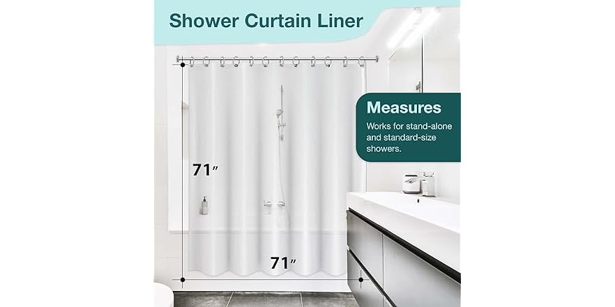 Royal Crest Shower Curtain Liner, DPC - Clear