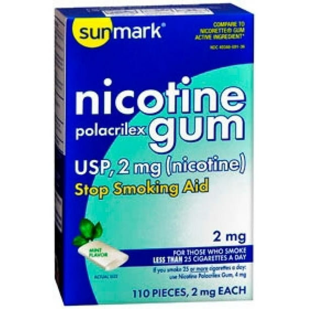 NICOTINE POLACRILEX 2 MG GUM 110