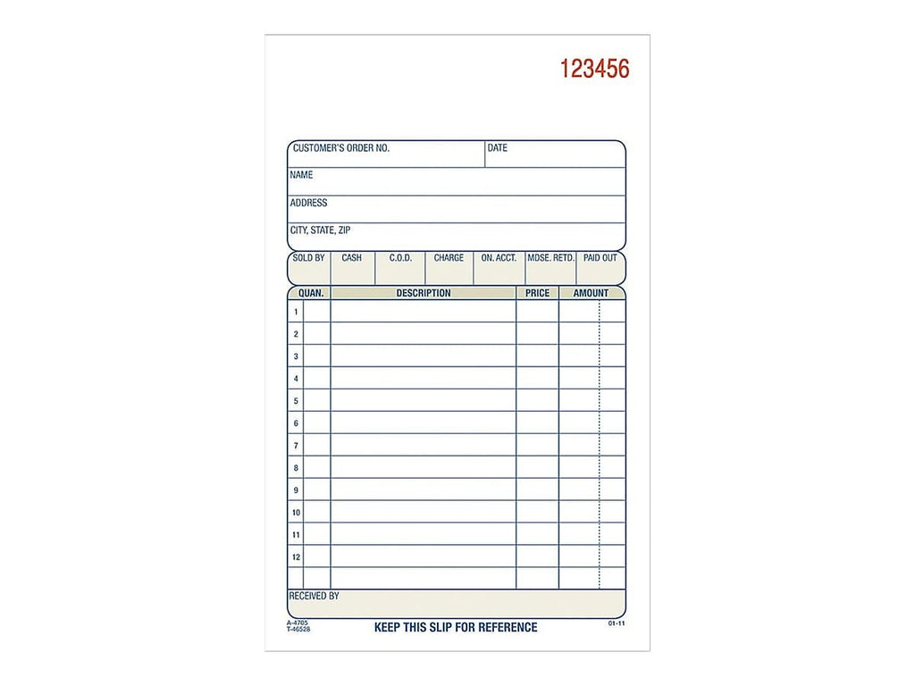 Adams Carbonless Sales Order Books - Two Part Forms, 50 Sheets