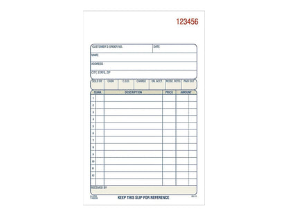 Adams Carbonless Sales Order Books - Two Part Forms, 50 Sheets