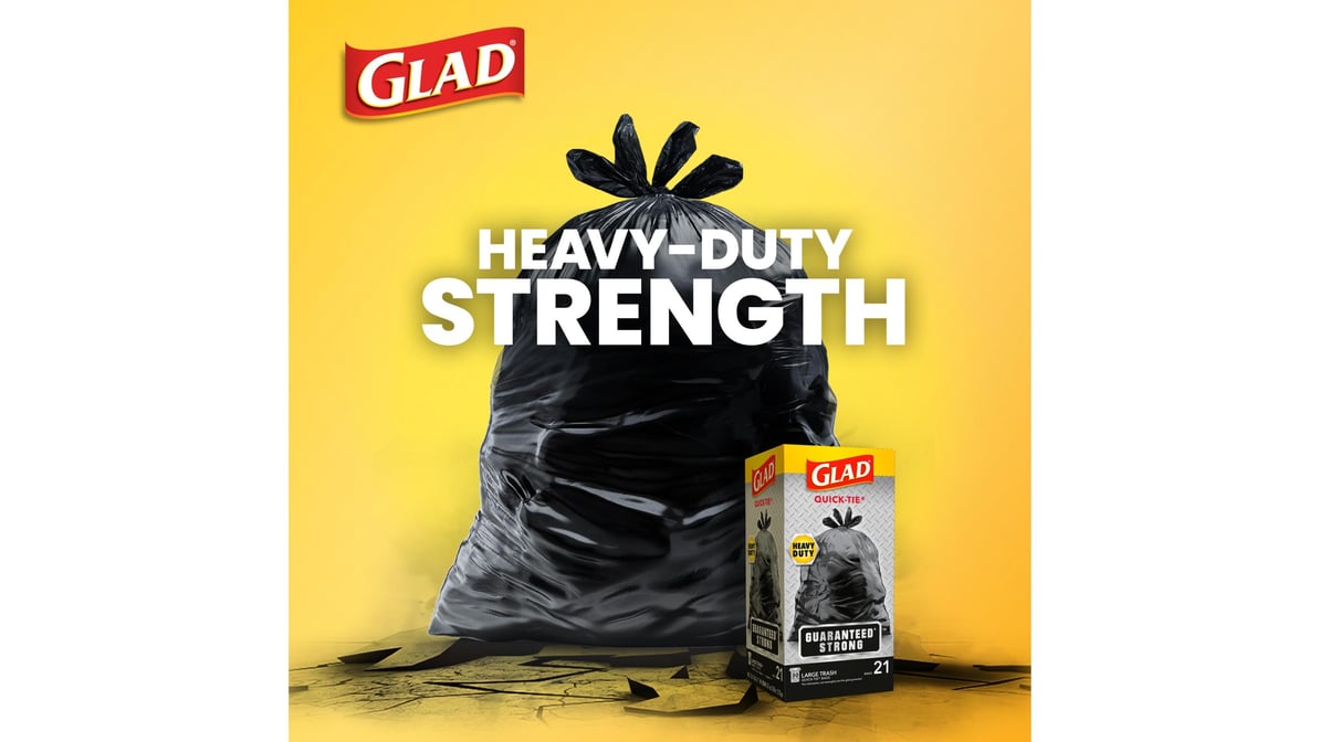 BAG GLAD BG 30GAL 12X10 QUICK TIE