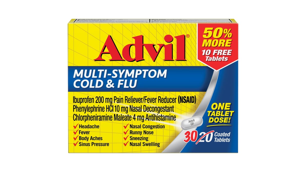 ADVIL MULTI-SYMPTOM COLD&FLU TAB 10CT