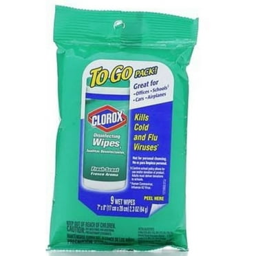 CLOROX Disinfecting To Go Travel Wipes - Citrus, 9 count