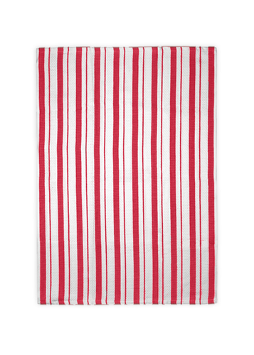 BASKET WEAVE TOWEL- CRIMSON