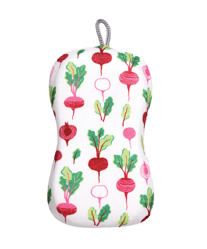 MUkitchen Designer Print Double Duty Scrub Sponge - Medallion Red
