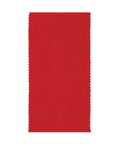 MUkitchen 100% Cotton Ridged Solid Towel - Ruby, 18"x28"