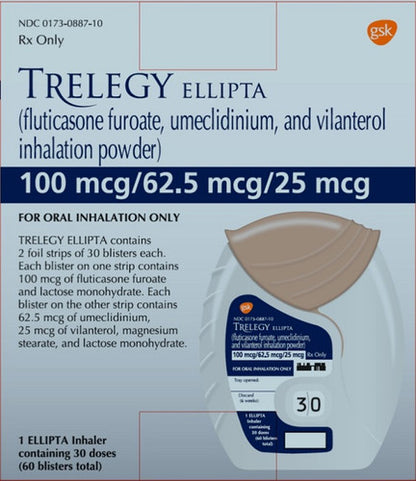 TRELEGY ELLIP IN200-62.5-25MCG 28