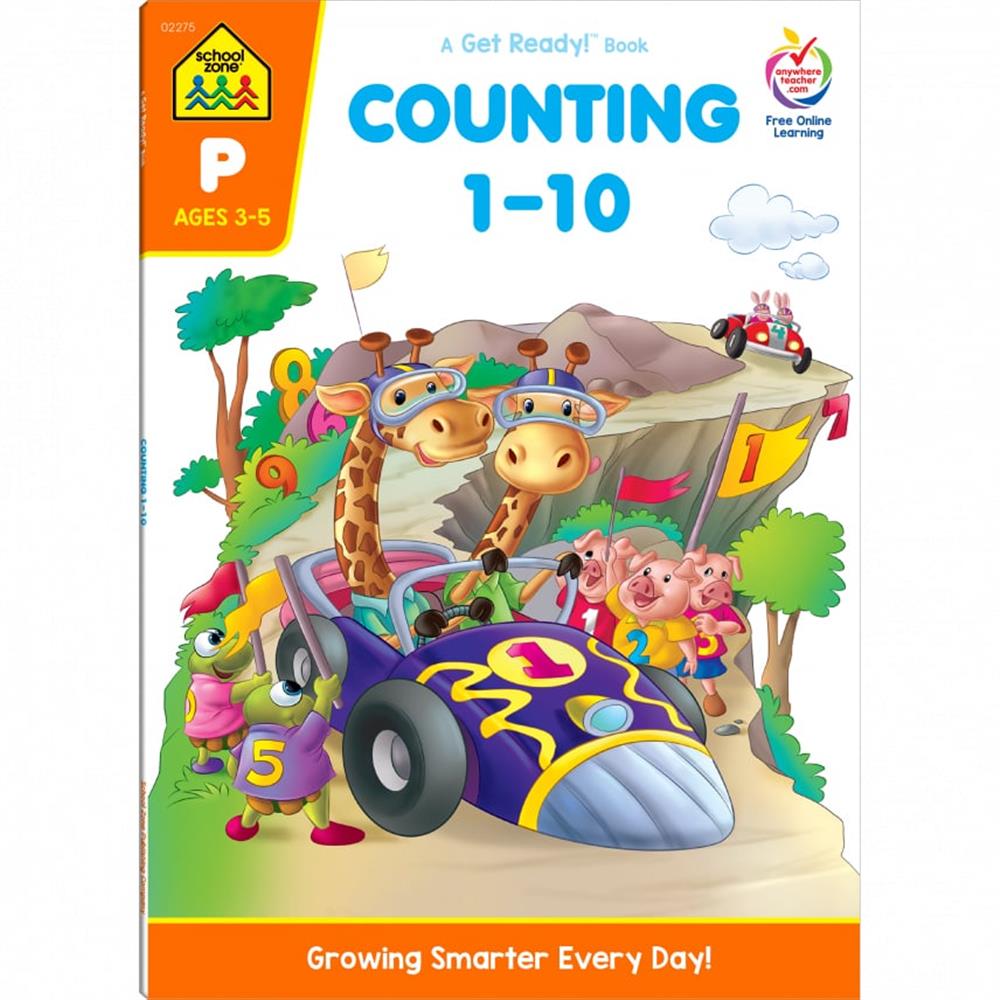 School Zone Counting 1 to 10 Preschool Workbook