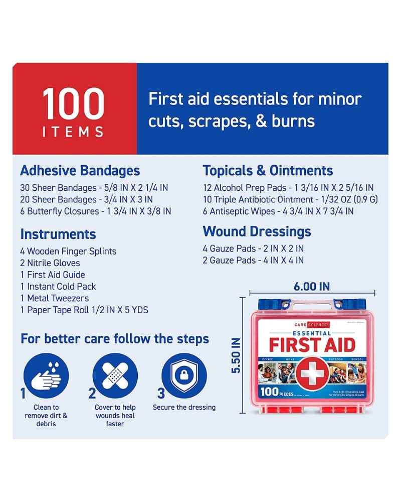 FIRST AID KIT 100 PCS TRI