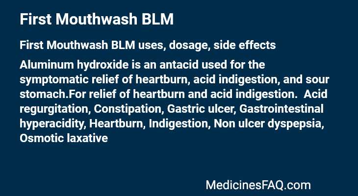 FIRST-MOUTHWASH BLM KT 237ML