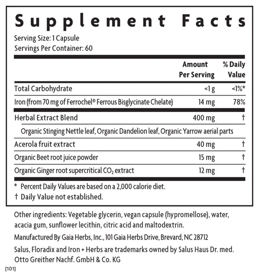 FLORADIX FLORADIX IRON AND HERBS