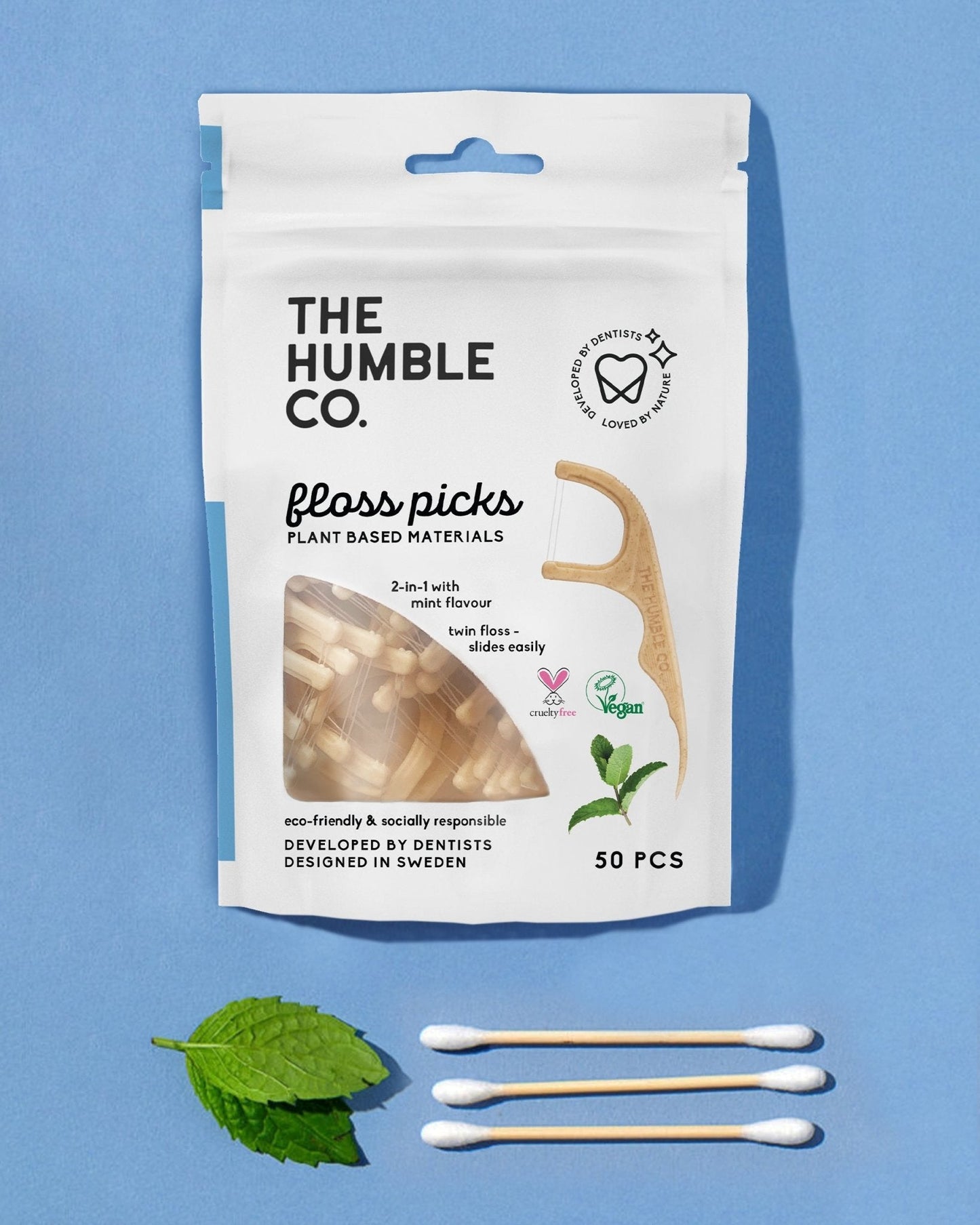 THE HUMBLE CO. FLOSS PICKS,MINT,KIDS