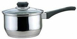 SAUCEPAN FNT 2QT SS GLASS COVR