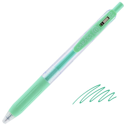 Zebra Sarasa Clip 0.5mm Gel Retractable Pens - Green, 12 ct