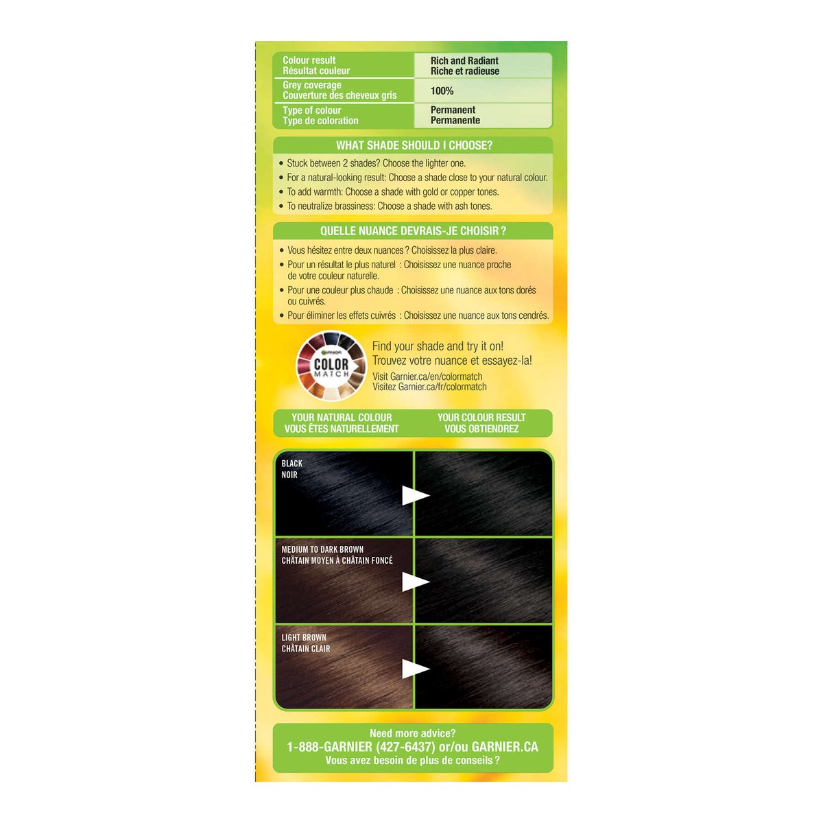 GARNIER NUTRISSE 20 SOFT BLACK TEA 1CT