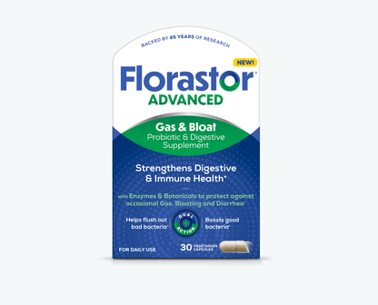 FLORASTOR GAS & BLOAT DGST SUPP CAP 30CT
