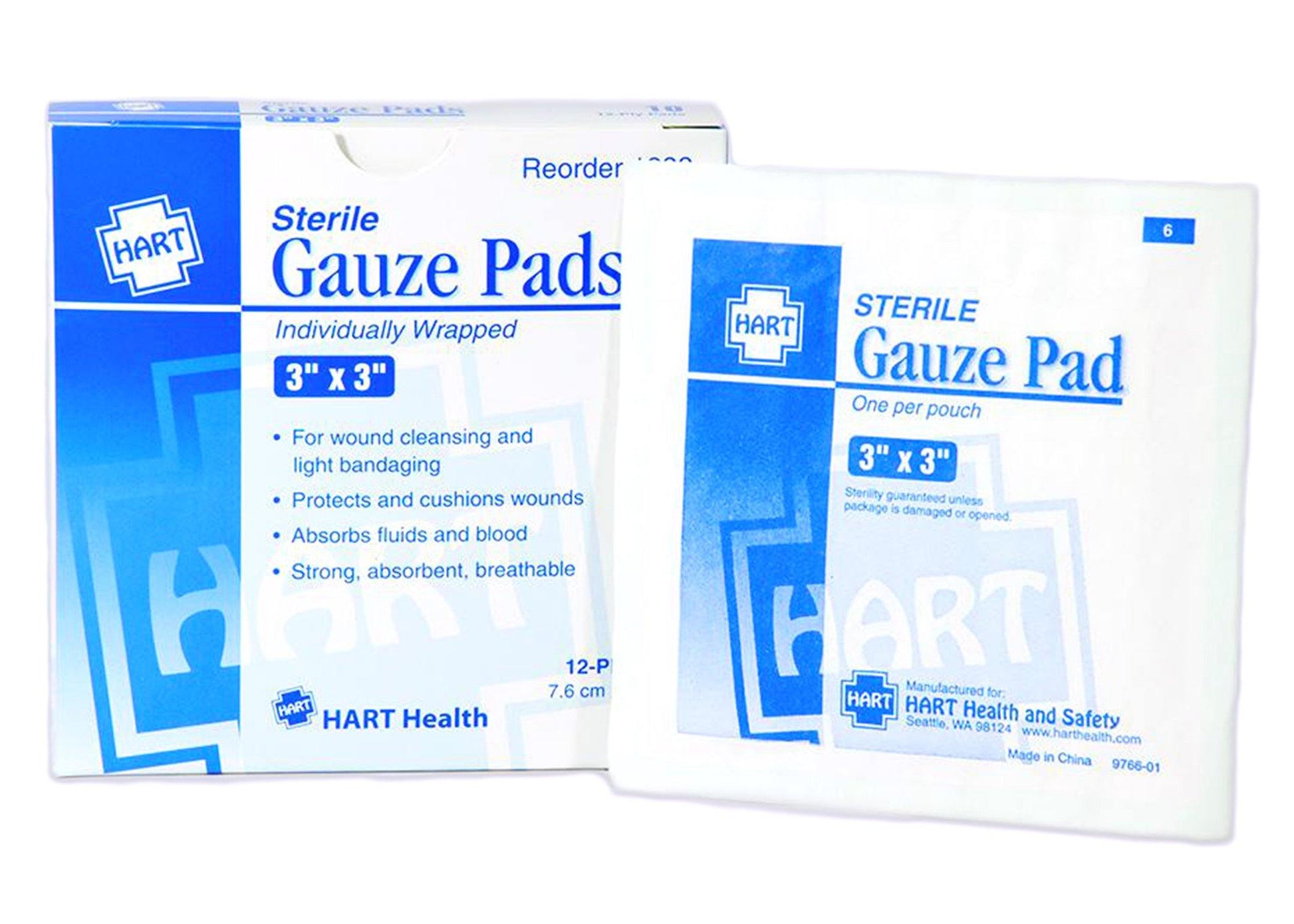 GAUZE PADS 3INX3IN 100 STERILE
