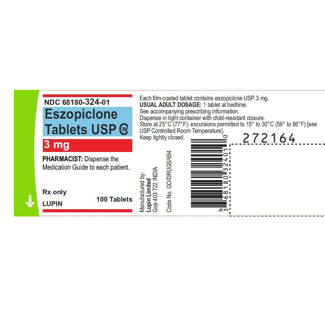 ESZOPICLONE TB 1MG 30          C4