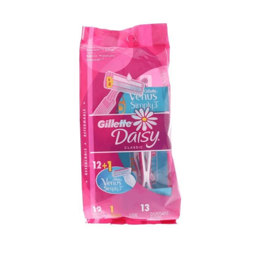 Gillette Daisy Razor Classic 12 Count + 1 Simply Venus 3