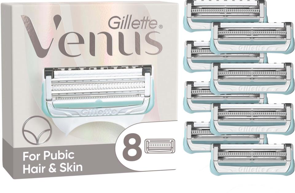 Gillette Venus Pubic Hair And Skin Cartridges 4 Refills