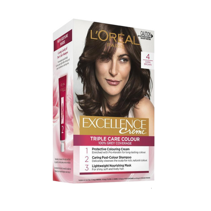 Loreal Excel Creme Color #4 Dark Brown 1.74oz