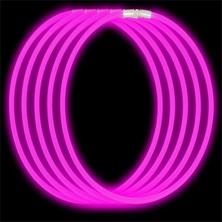GLOW NECKLACE PINK 20"