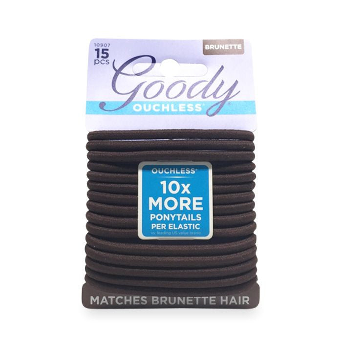 Goody #16714 Ouchless Braided Elastics 32 Count Brown (3in)