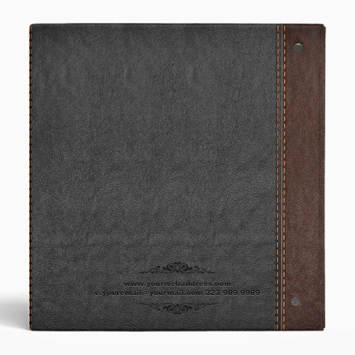 samsill Vintage Leather Binder - Brown, 1"