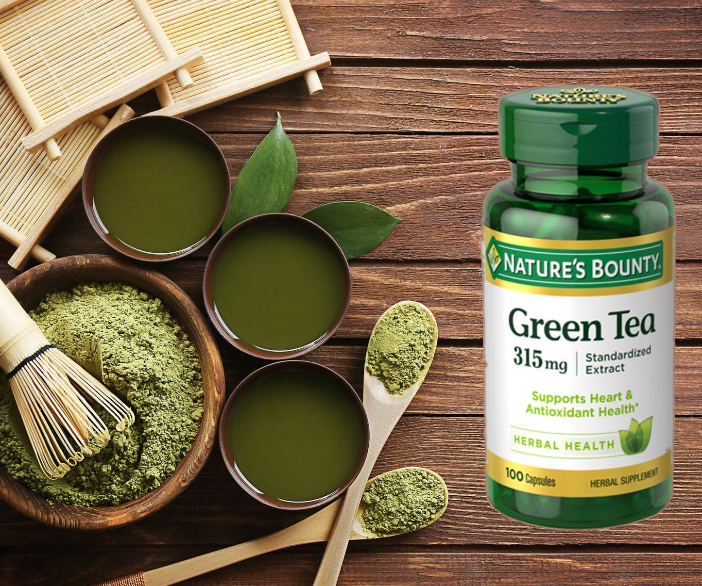 GREEN TEA EXT 315MG CAP 100CT NAT BOUNTY