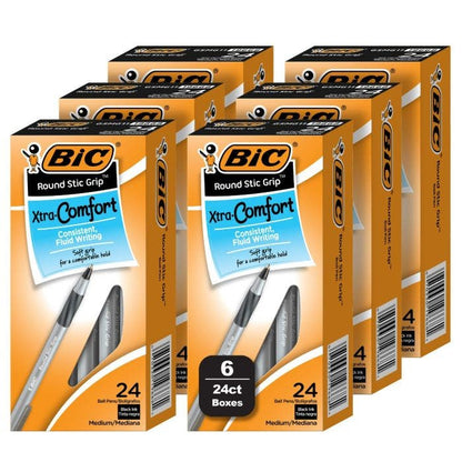 BiC Xtra Comfort Ballpoint Pen - Black, 8 count