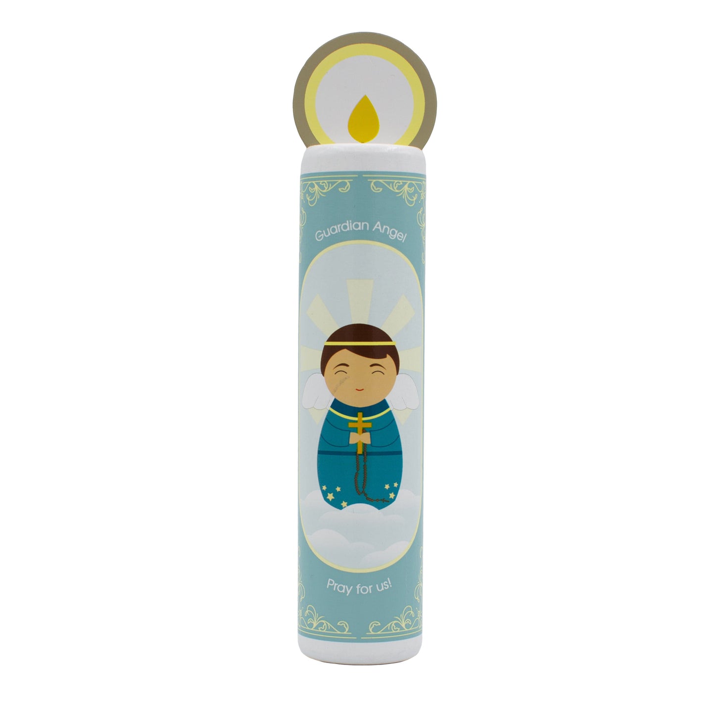 Star Candle Prayer Candle, 8in - Guardian Angel